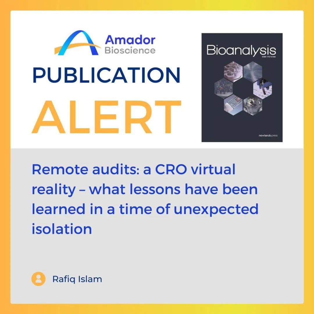 安渡分享 | 远程稽查：CRO的虚拟现实——意外隔离时期的收获